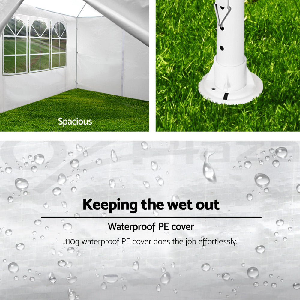 10x20' Outdoor Garden Gazebo Wedding Party Tent Canopy Marquee with 6 Removable Sidewalls