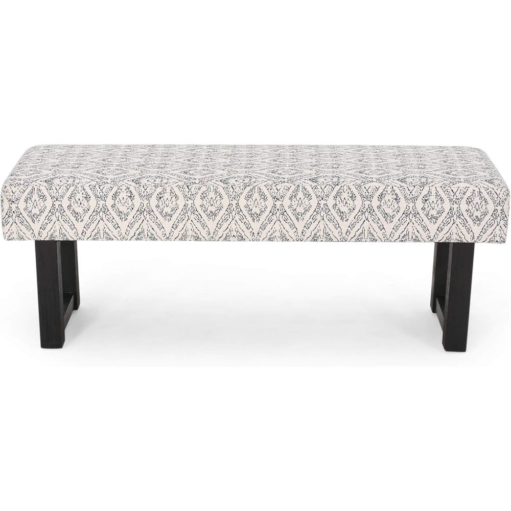 Ashford Boho Fabric Bench Great Deal Furniture Boho Fabric Bench, Black Print