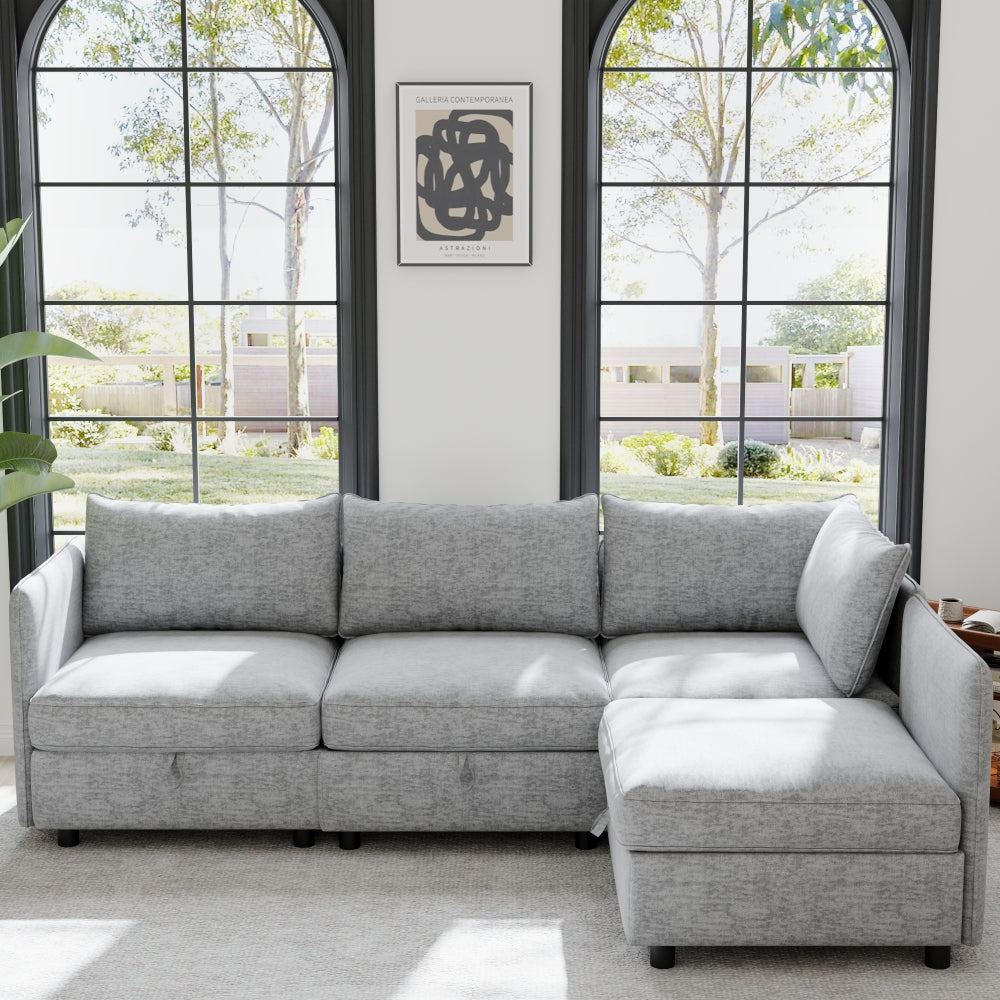 Love Seat Couches, Chaise Longue Mid Century Modern Sofa Couch With Storage for Small Spaces, Living Room , Bedroom