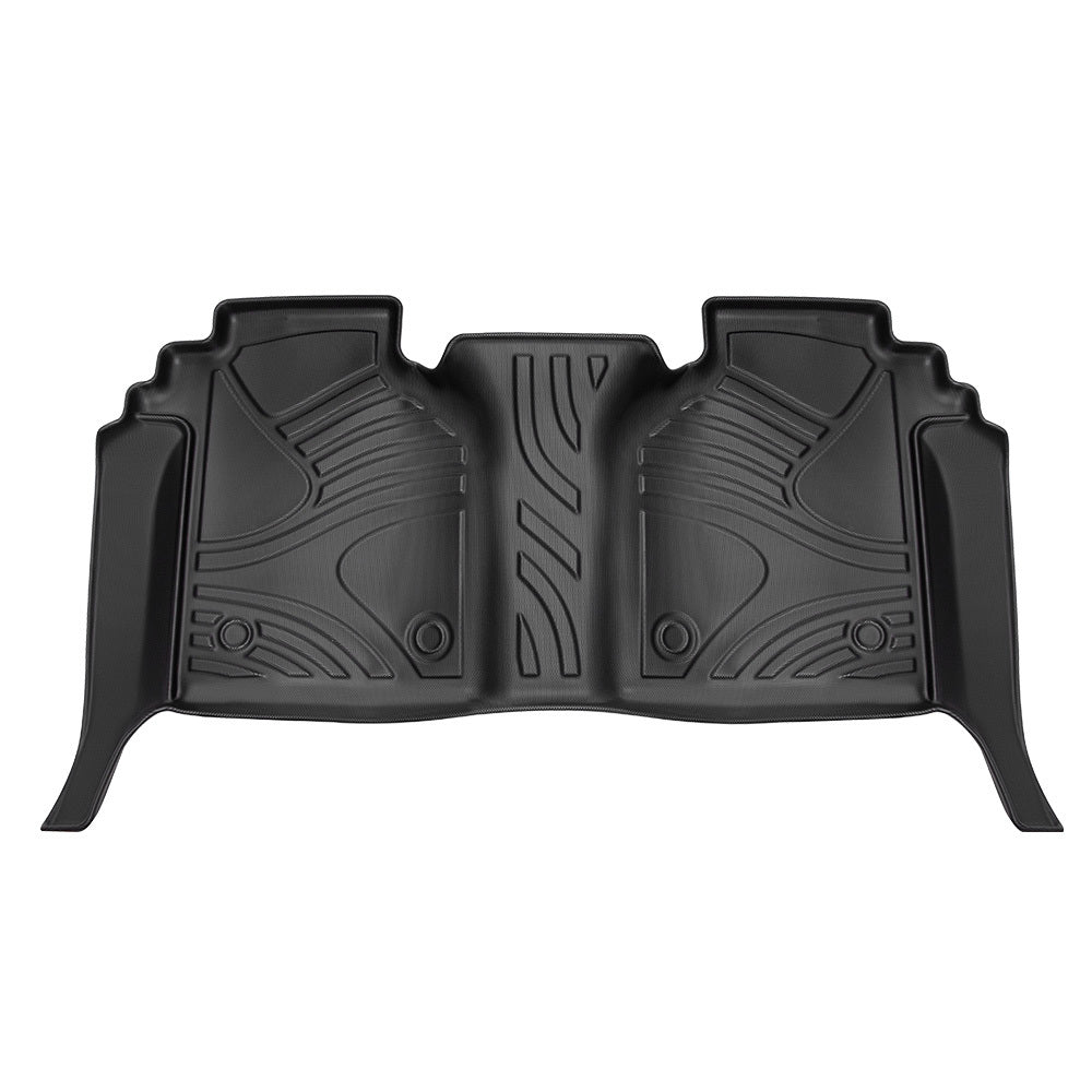 All Weather Floor Mats for Chevy Silverado GMC Sierra 1500 2019-2025, 2020-2025 SLV/SRA 2500 3500 HD Crew Cab (with Rear Under-Seat Storage)