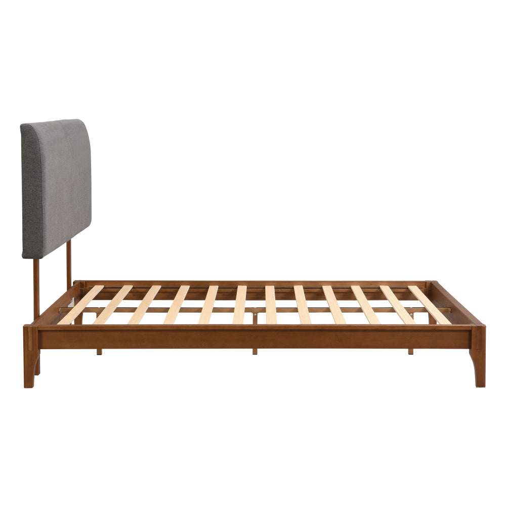 Grey Curved Adjustable Headboard Full
