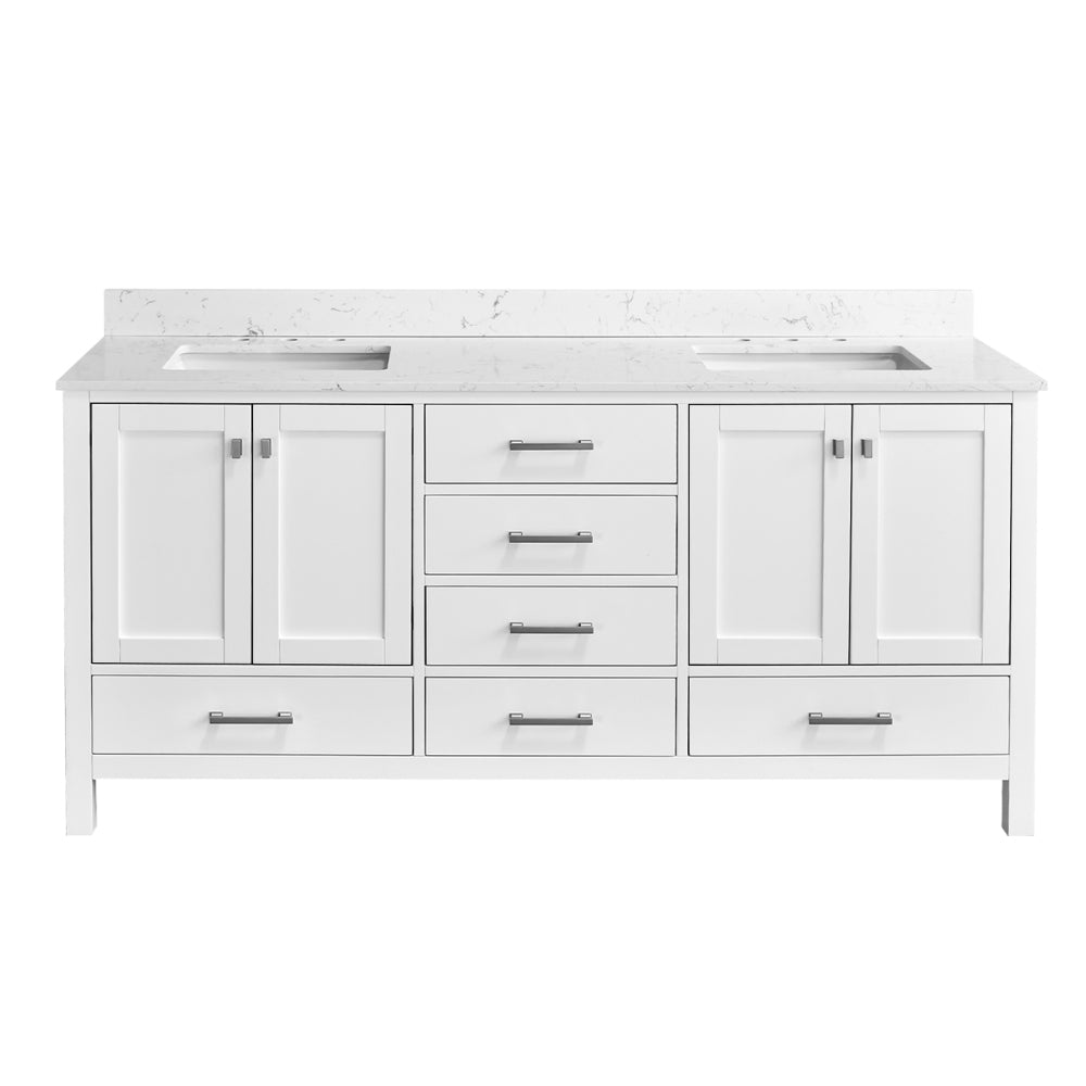60'' Bathroom Vanity, Freestanding Vanity Top with Single basin Solid Wood Frame Bathroom Storage Cabinet