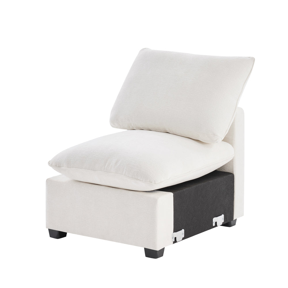 26*26" Ottoman Module for Modular Sectional Sofa,Wide Seat,Chenille,2 Colors