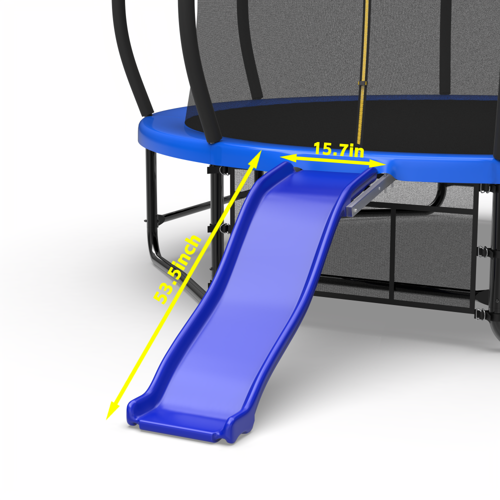 Outdoor trampoline slide ,blue