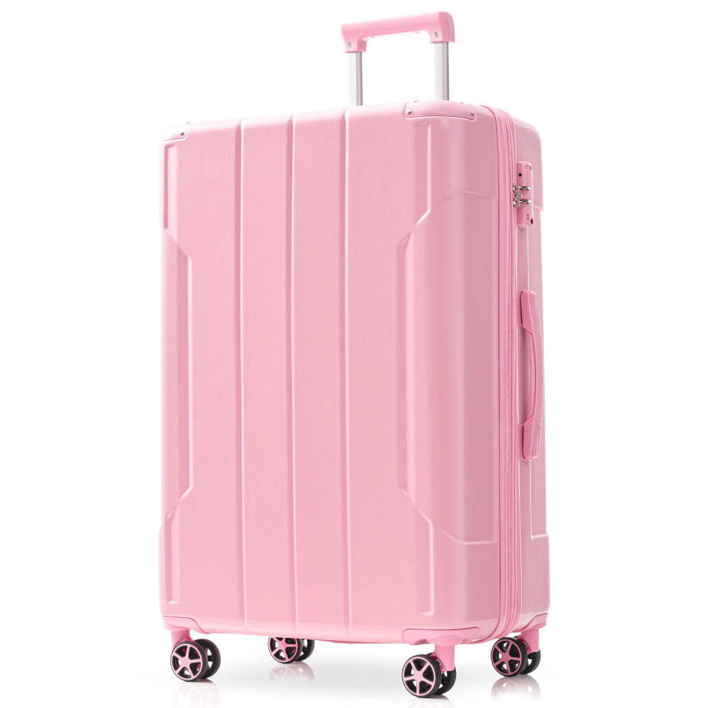 Hardshell Luggage, Lightweight Durable ABS Suitcases with Double Wheels, Expandable 28-inch Checked Luggage 28" (Pink)