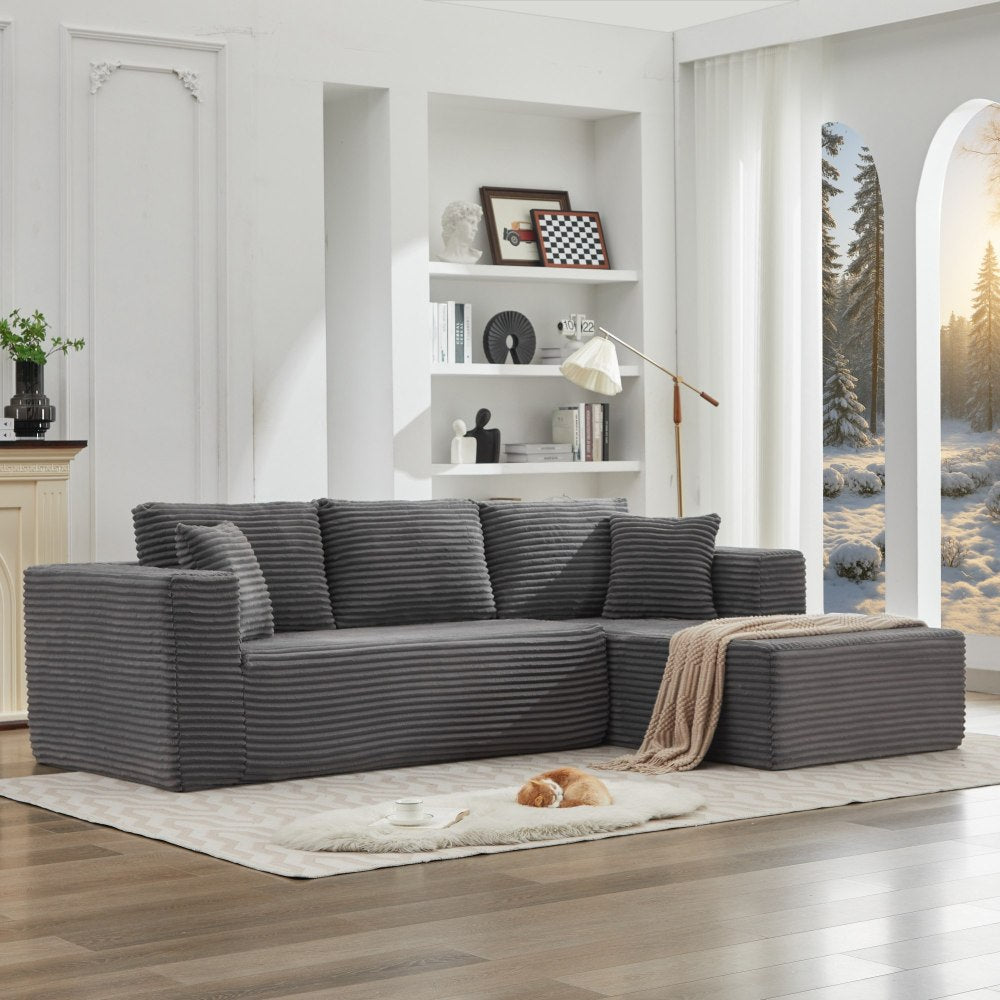 Modular Sectional Couches for Living Room: Single Seat (Black),Can extend an L-shaped sofa or transform it into a U-shaped sofa.