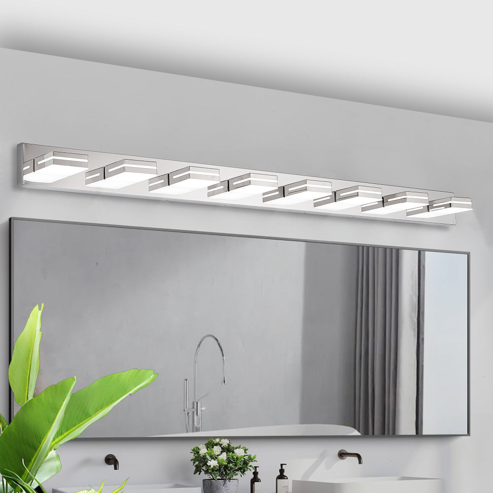 Modern Black LED Vanity Light, 6-Lights Wall Sconce for Bathroom and Mirror, Sleek Minimalist Design, Energy-Efficient, Easy to Install
