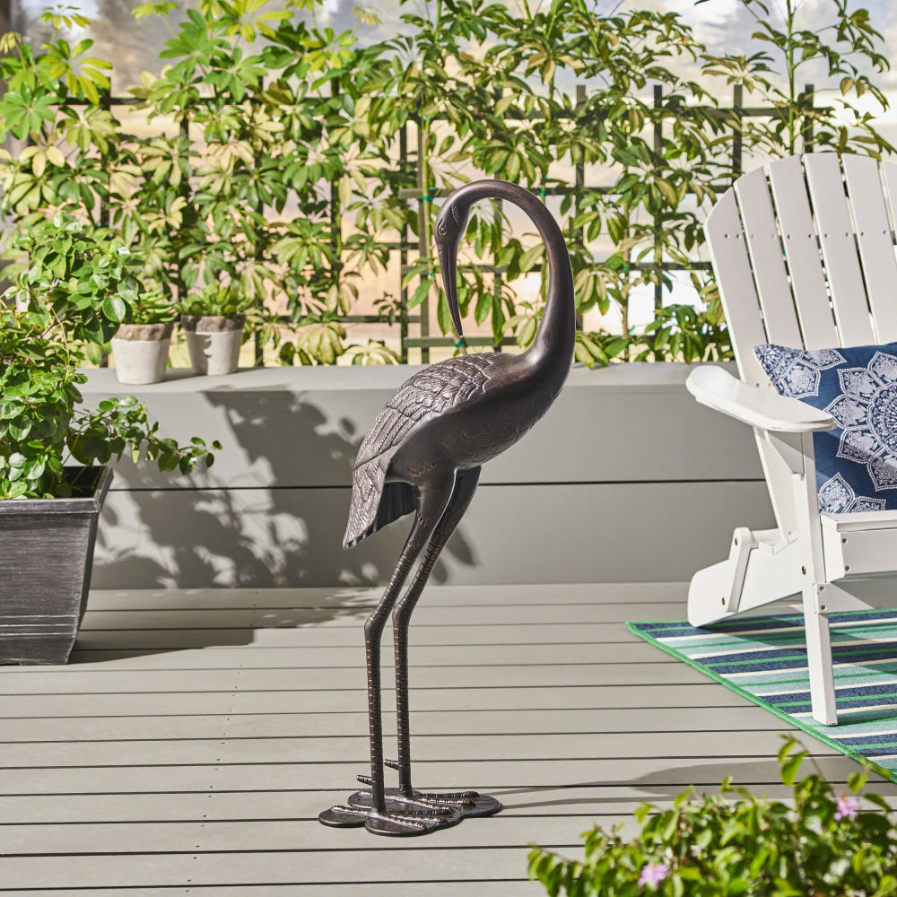 Sunny Outdoor 39 Inch Aluminum Crane, Shiny Copper