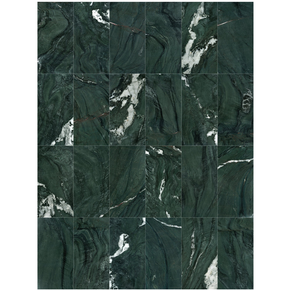 12*24 green natural marble, natural stone, genuine marble, real marble, for wall and floor, polished marble tile, 1 box 4 pcs