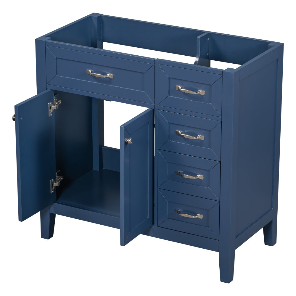 36" Bathroom Vanity with Sink Combo, White Bathroom Cabinet with Drawers, Solid Frame and MDF Board (Old Sku:JL000007AAK)