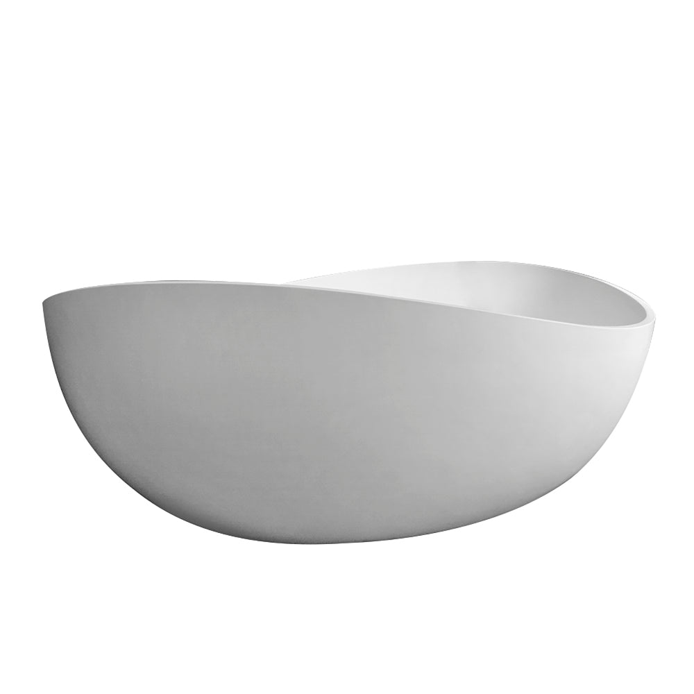 63" Premium Solid Surface Deep Soaking Bathtub