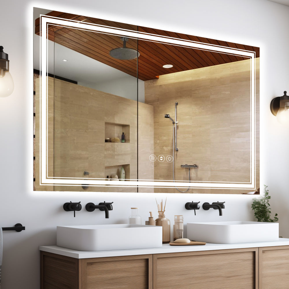 20x28 Inch Frameless LED Bathroom Mirror,Smart Mirror