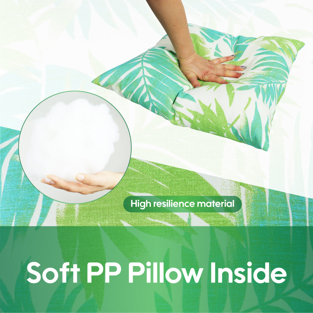 2 Pack Outdoor Throw Pillows, Waterproof & Fade-Resistant Patio Cushions for Garden, Porch, Poolside Furniture - Soft & Comfortable Decorative Pillow Covers (18x18 Inch, green )