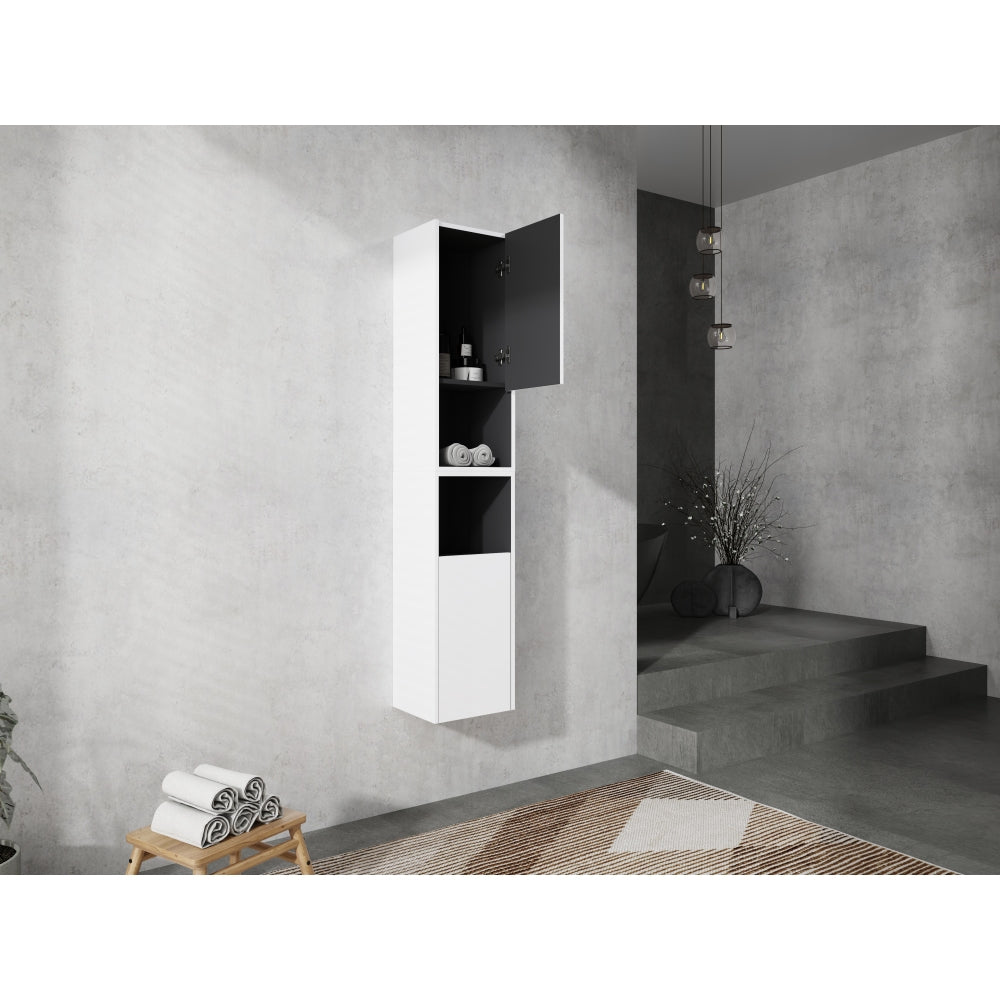 12" Bathroom Side Cabinet,Soft Close Doors,Float Mounting Design,(KD-Packing)