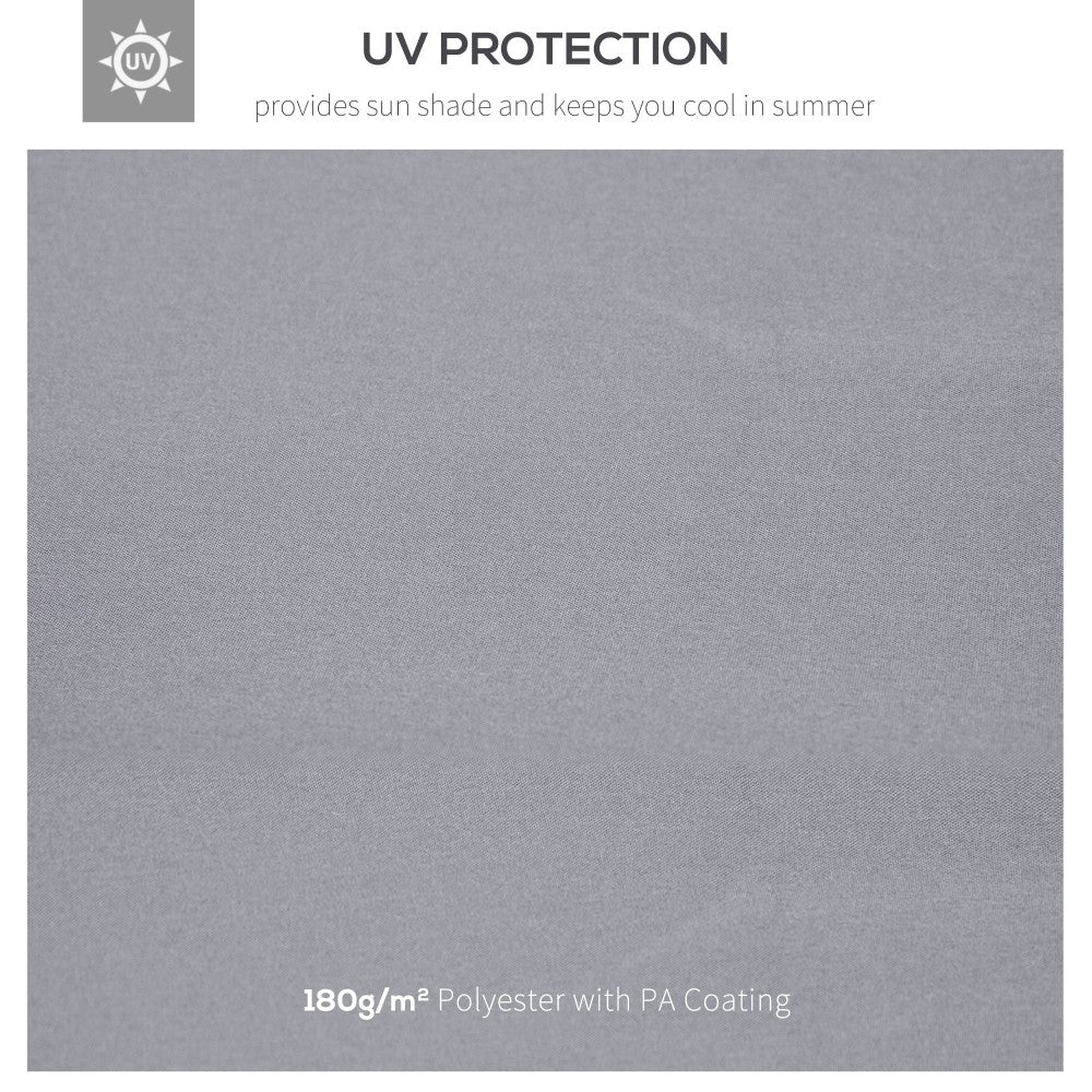 Outsunny 9.8' x 9.8' Gazebo Replacement Canopy, 2-Tier Top UV Cover for 9.84' x 9.84' Outdoor Gazebo Models 01-0153 & 100100-076, Light Gray (TOP ONLY)