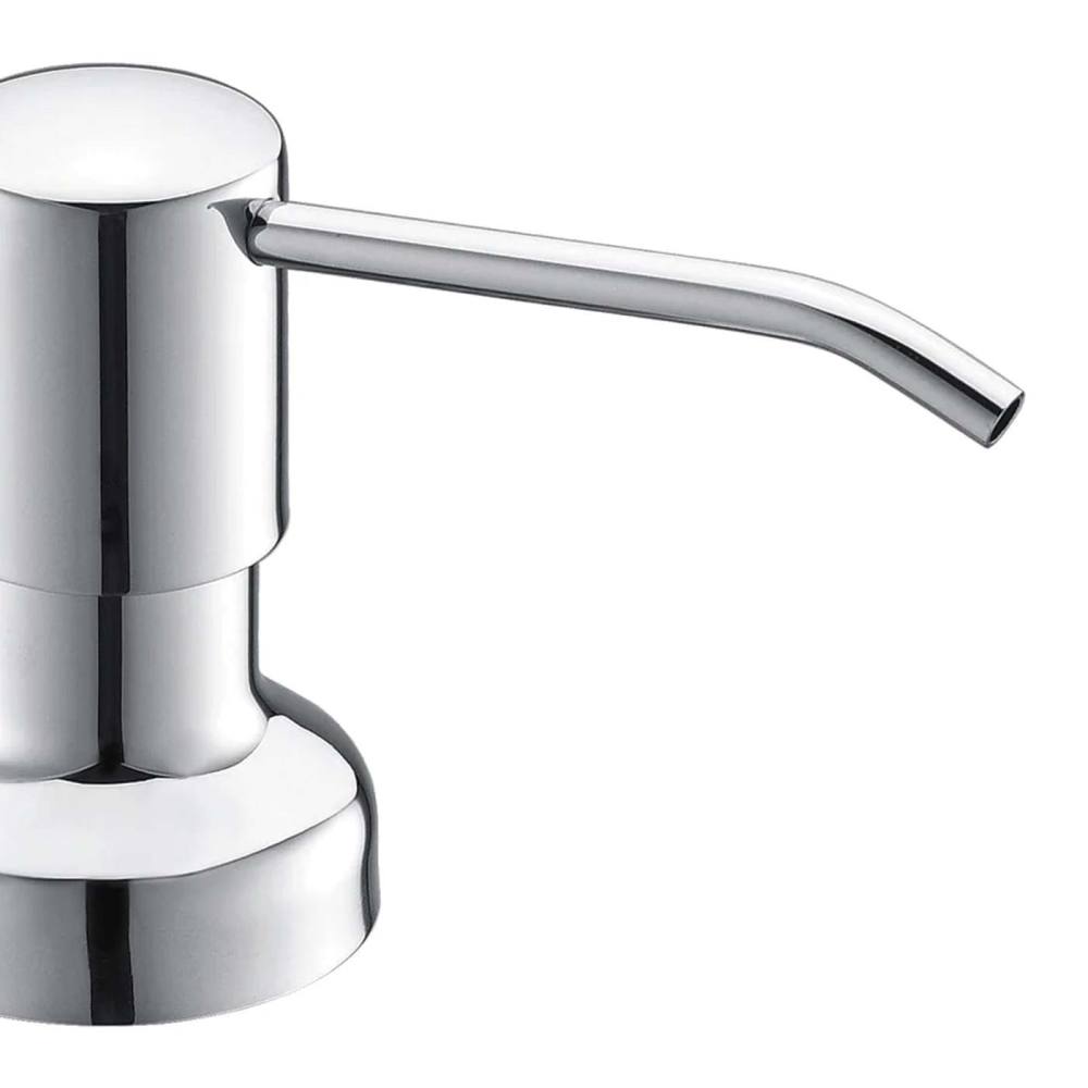 Brass Soap Dispenser Round Chrome Finish