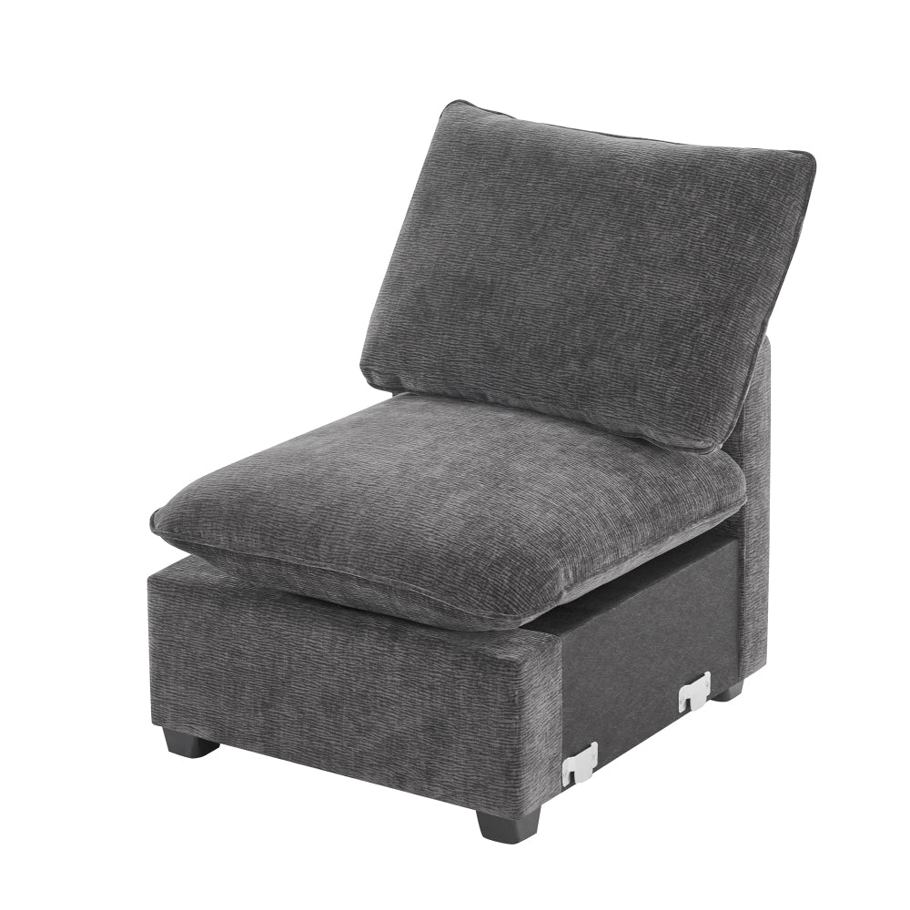 26*26" Ottoman Module for Modular Sectional Sofa,Wide Seat,Chenille,2 Colors