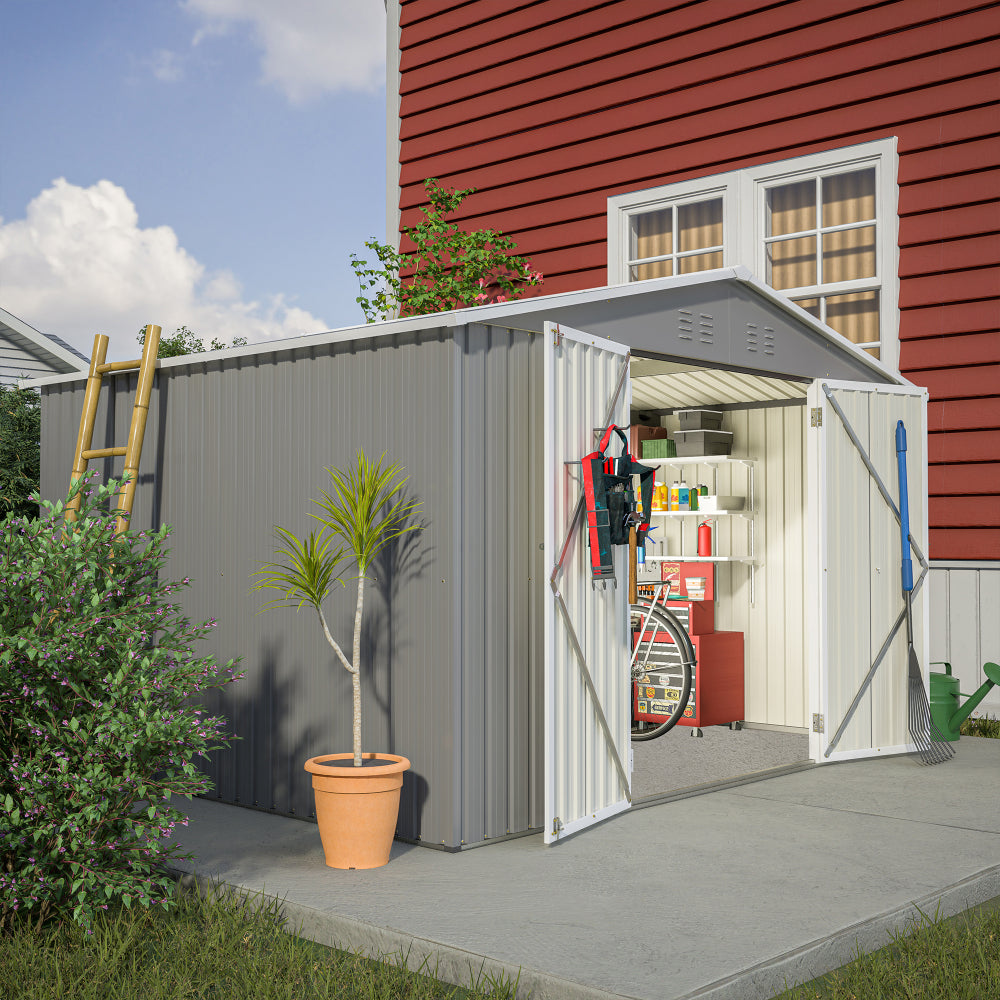 6 x 4 ft Outdoor Storage Shed, All Weather Tool Shed for Garden, Backyard, Lawn, Black