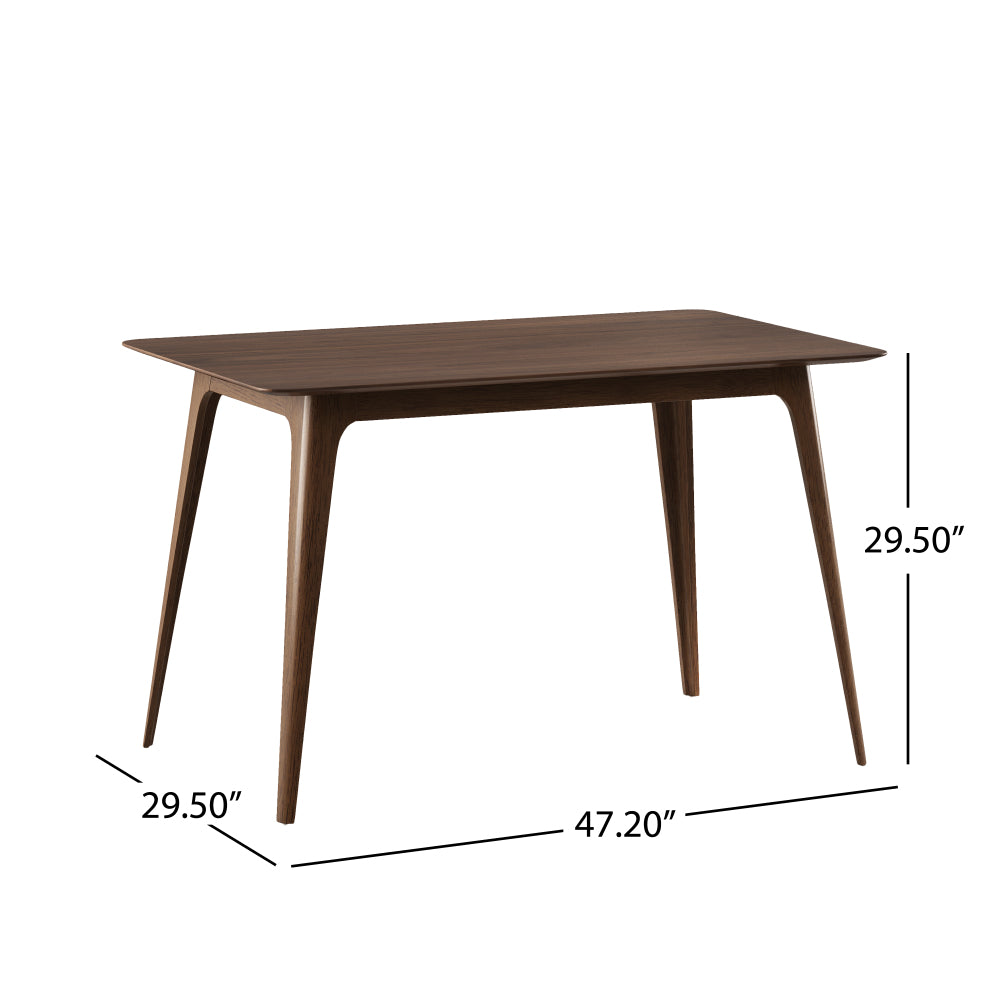 5-Piece Dining Table Set with One Solid Wood Frame Table and 4 Upholstered Chairs for Dining Room (Walnut+Light beige)