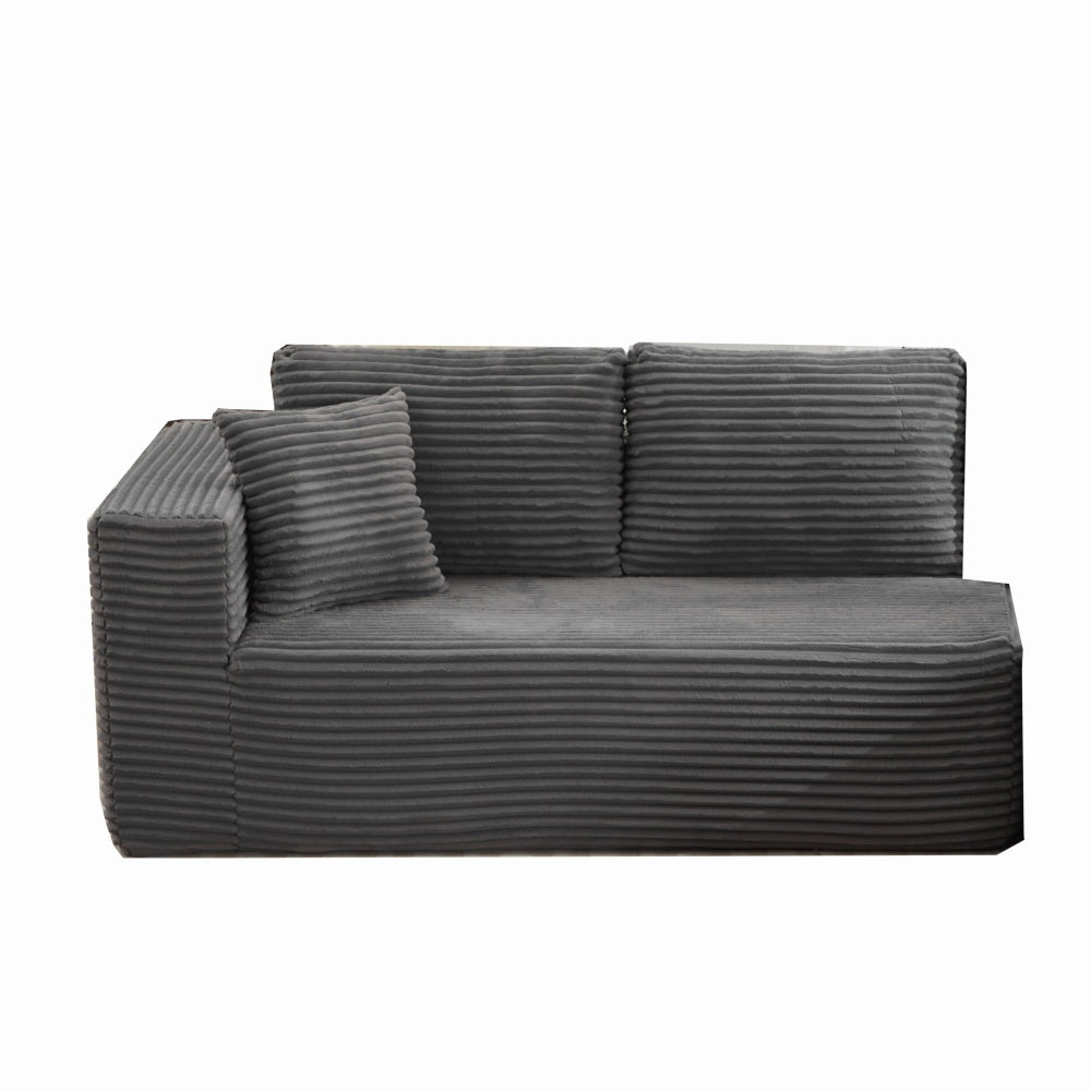 Modular Sectional Couches for Living Room: Left Facing Chaise Longue (Beige) ,SF502DBK