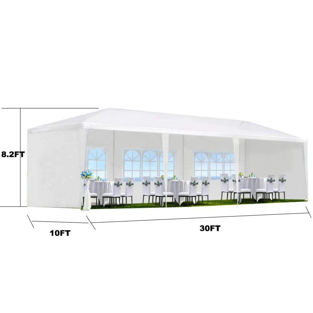 10x30' Outdoor Garden Gazebo Wedding Party Tent Canopy Marquee with 8 Removable Sidewalls
