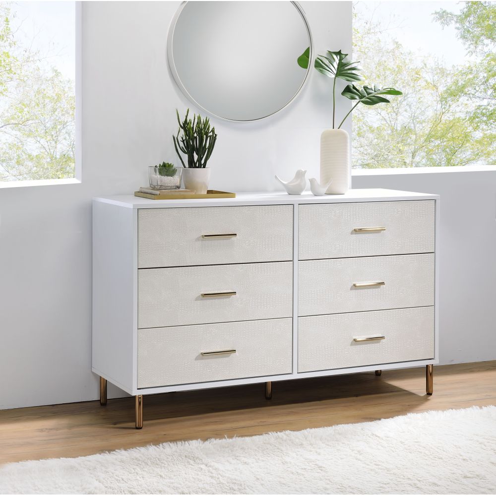 Myles Black, Silver & Gold Finish Jewelry Armoire