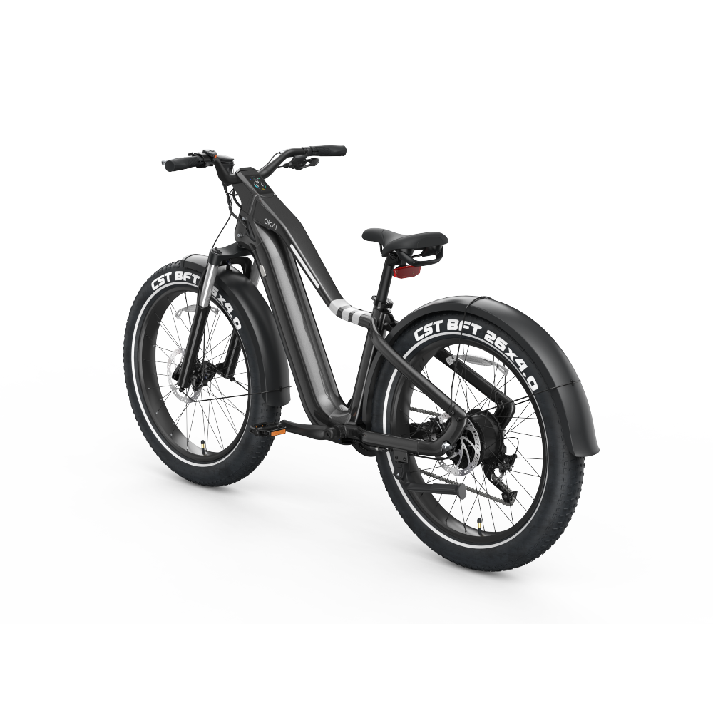 26" Step Over Electric Mountain Bike - Black