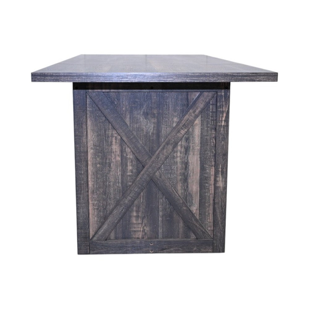 70.87" Farmhouse Large Dining Table for 6-8 People, Rectangular Wood Dining Table, Rustic Kitchen Dinner Table with X Solid Legs for Dining Room & Living Room, Gray