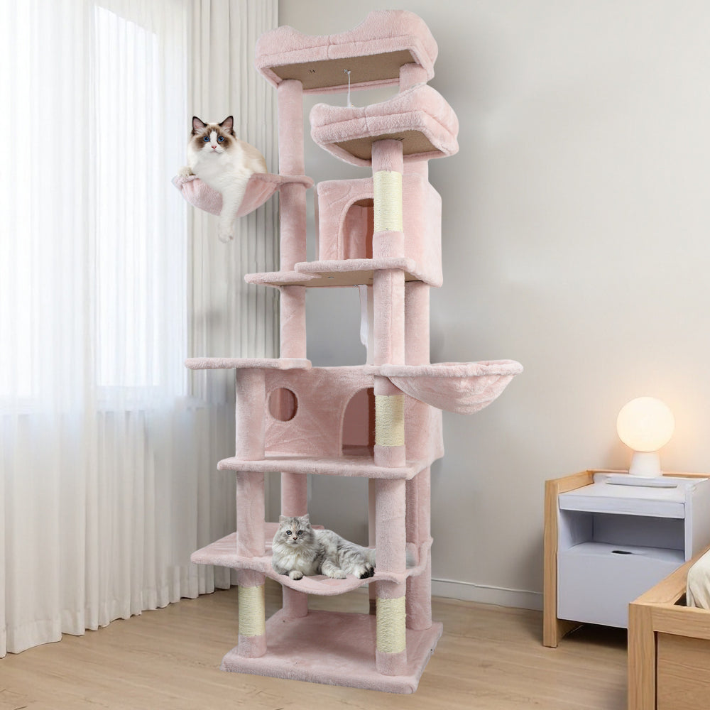 68 Inches Multi-Level Large and Tall Cat Tree beige