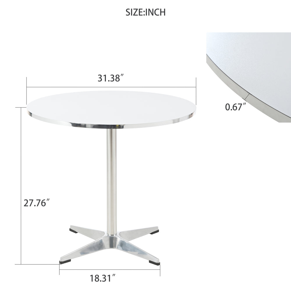 Modern circular dining table and small tea table, with a minimalist style, suitable for use in family dining rooms, kitchens, and living rooms