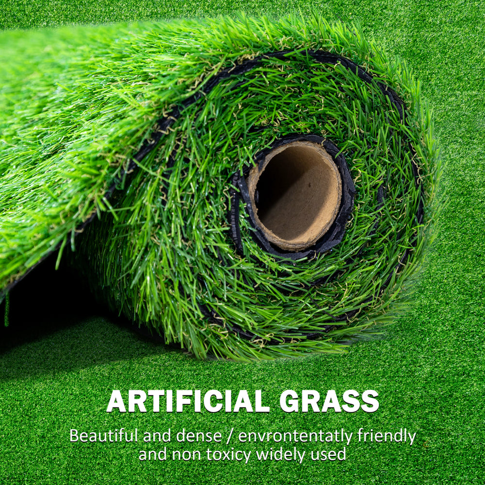 (2Pack)3.3FTx10FT Artificial Grass Realistic Synthetic Thick Fake Faux Grass Rug Astroturf Carpet Landscape for Dogs Indoor Outdoor Garden Lawn Mat, with Drainage Holes