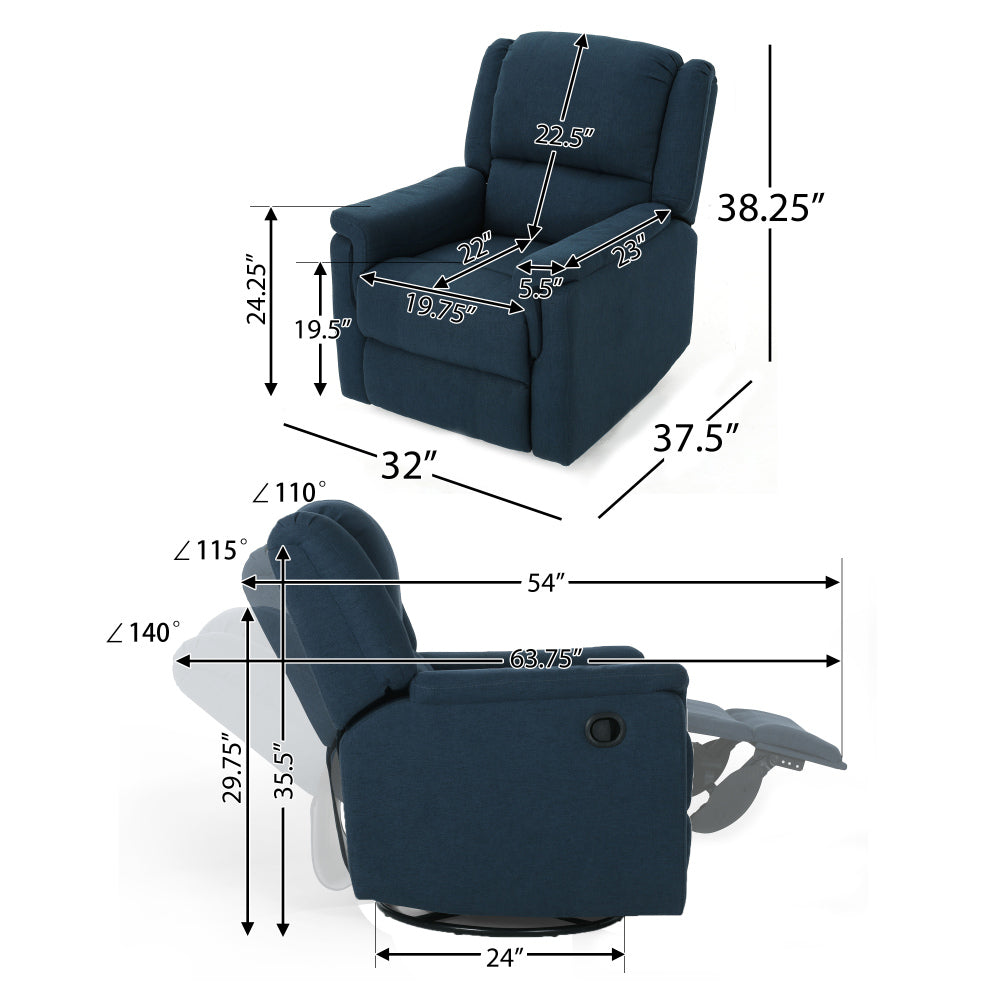 GLIDER RECLINER WITH SWIVEL