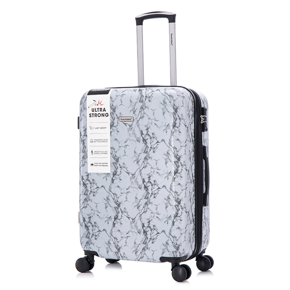 3-piece luggage set with PC multifunctional large capacity luggage luggage suitcase, PC universal wheels and password lock, easy to carry, 20-24-28 inches