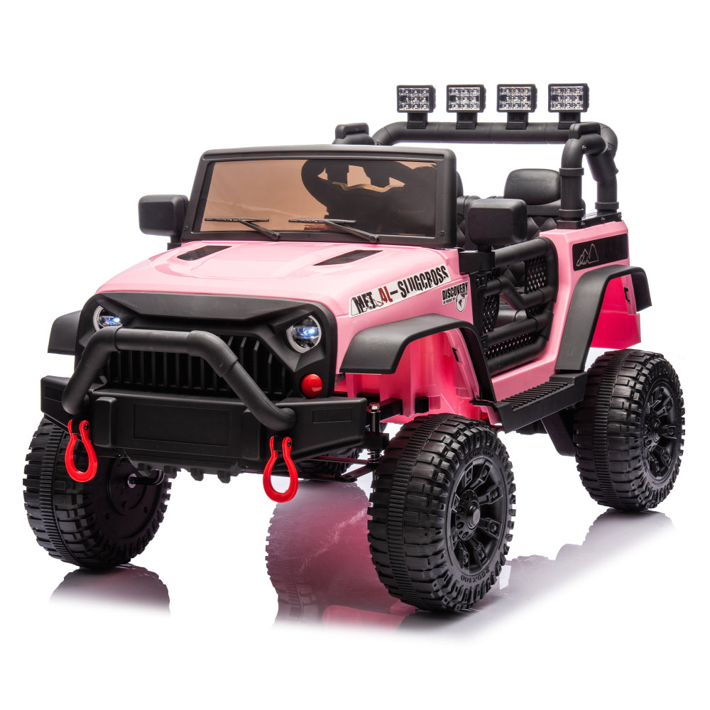 24V Kids Ride On Car W/Parents Remote Control,400W Motor,Four Wheel Suspension,Adjustable speed,USB,MP3,Music,Bluetooth,Large display screen,Power Display,Portable handle,Safety Belt for Kids Aged 3+.