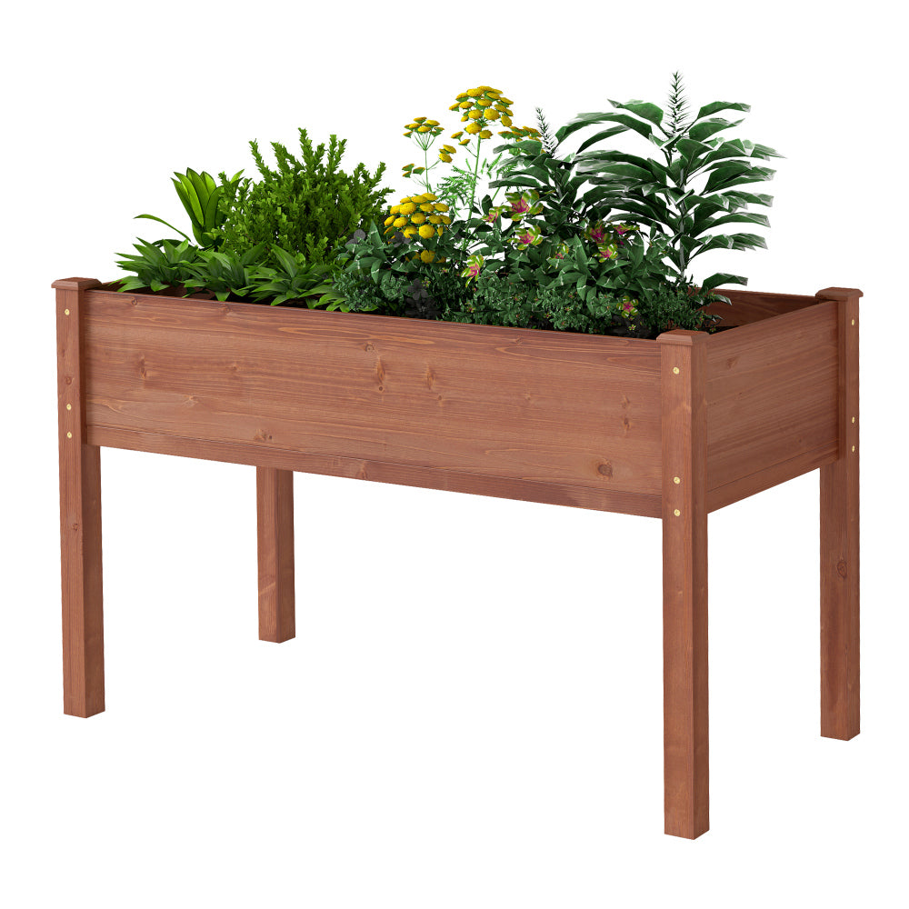 Raised Garden Bed with Legs, Elevated Wooden Planter Box for Outdoor Plants Flowers Fruits Vegetable Herb Growing