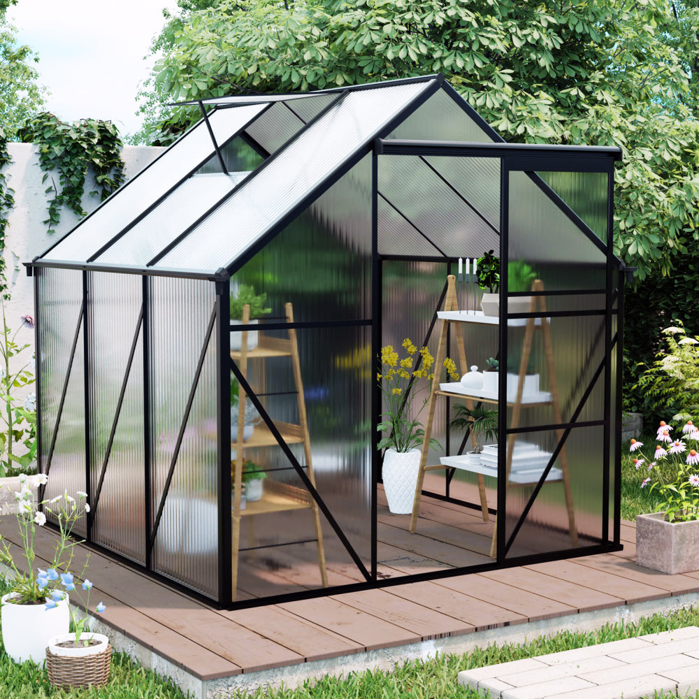 Green-6 x 8 FT Outdoor Patio Greenhouse