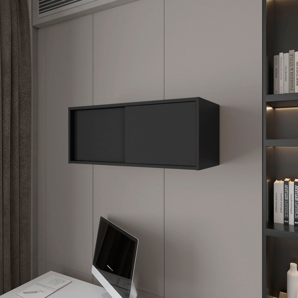 Anegam Floating Cabinet with Sliding Door, White