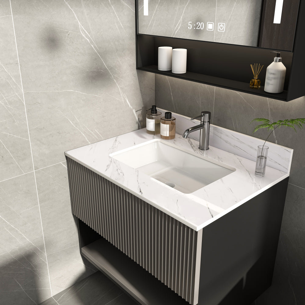 22 Inch Sidesplash , Bathroom Vanity Top with Backsplash ,4" Height Backsplash, for Vanity Top, Bianco Carrara Venato