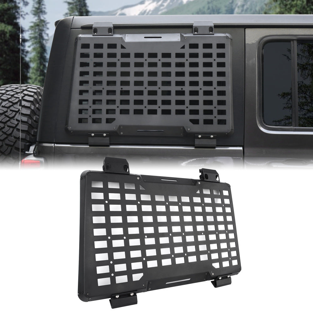 Rear Window Molle Panel Modular Storage Panel System Rear Window Protective Decoration for 2018-2023 Jeep Wrangler JL 4 Doors, Driver side
