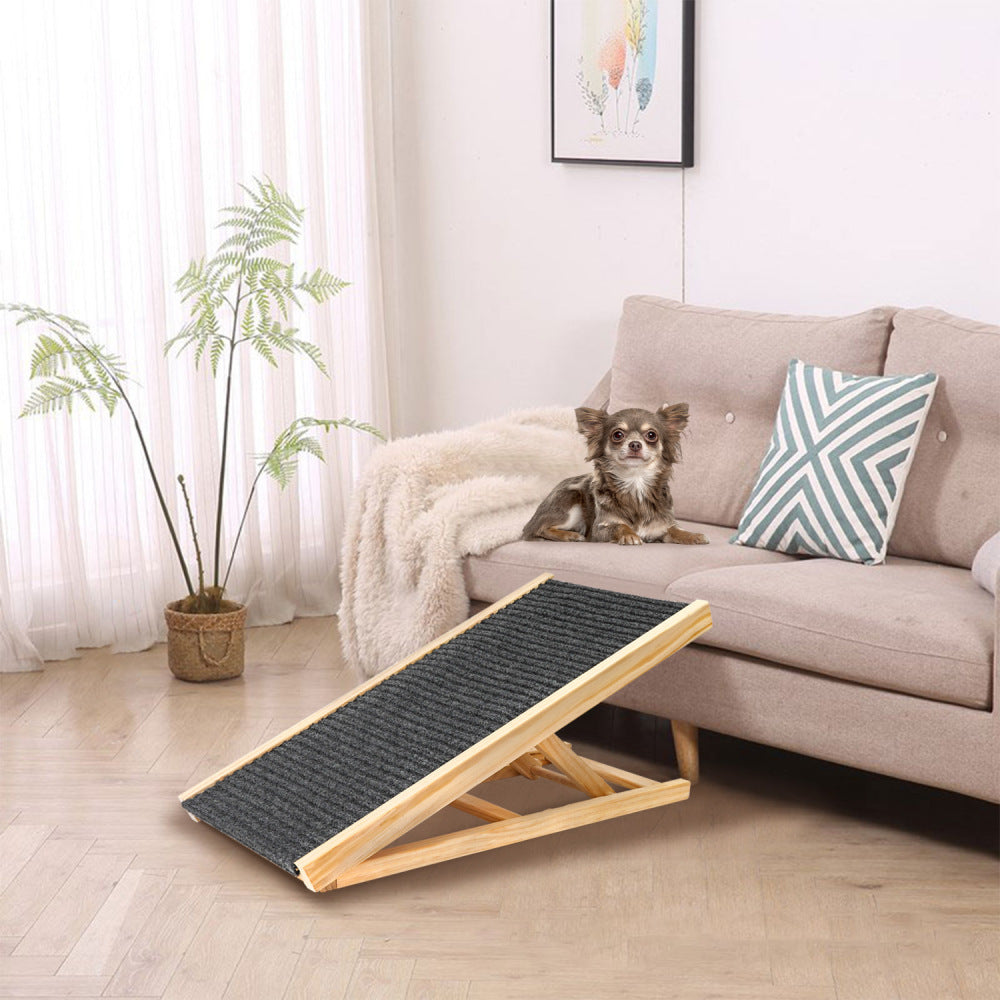 Dog Ramp for Bed, Extra Wide Excellent Traction, Pet Ramp for Small Dogs to Get on Couch Car, Non-Slip Rubber Surface, 16" Wide Hold up to 80lb, Adjustable, Foldable,Car Ramps,Dog Ramp