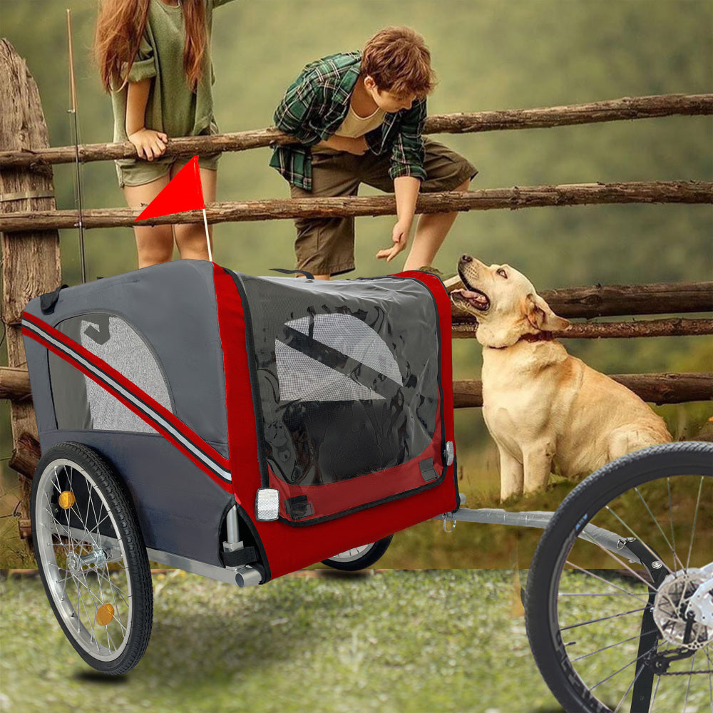 Outdoor Heavy Duty Foldable Utility Pet Stroller Dog Carriers Bicycle Trailer