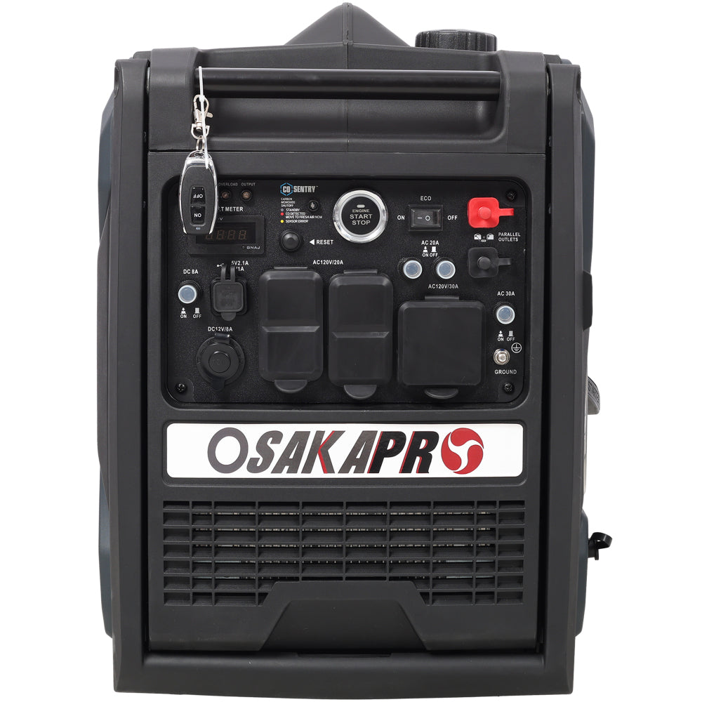 Super quiet Inverter Generator 5.5KW portable generator electric&remote start, foldable handle with wheels, 224cc 4 stroke EPA compliant, Gas&LPG Dual Fuel, With CO Sensor for more safety using