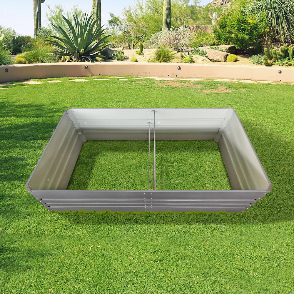 6 x 3 x 1 ft (2 pack) Metal Garden Bed,Outdoor Planter Box Metal Patio Kit Planting Bed for Vegetables Flowers Herb,Green