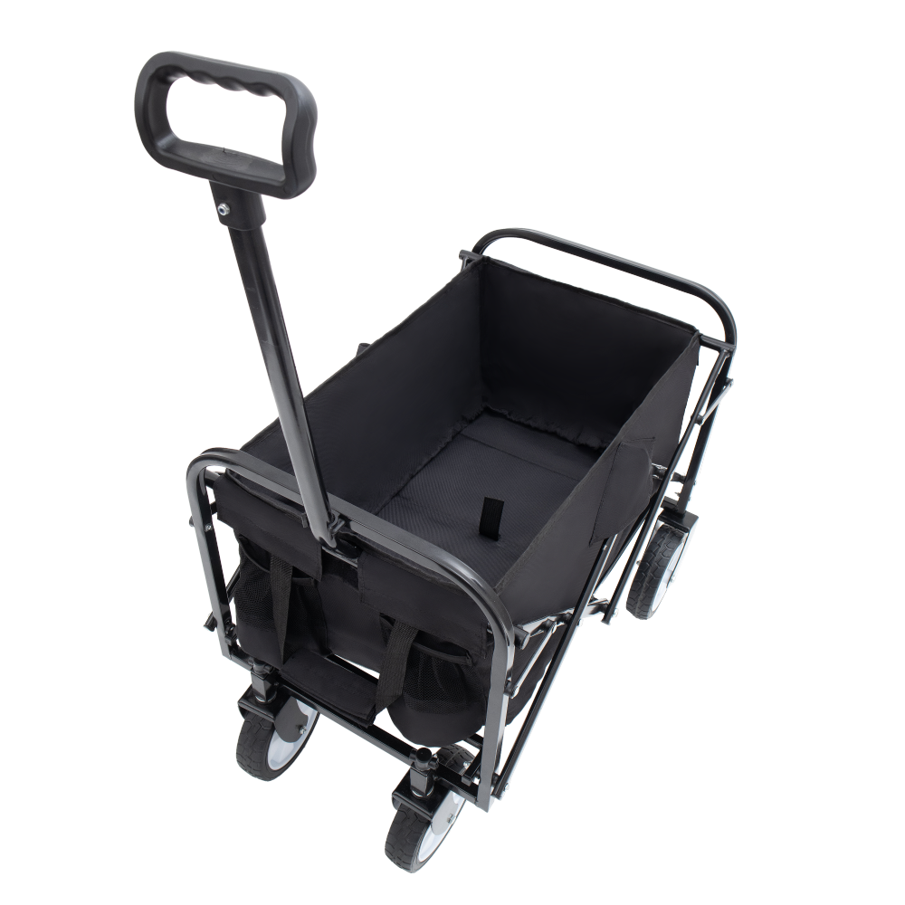 Minimeetall Extention ExCollapsible Foldable Wagon Cart Beach Wagon Heavy Duty Utility Cart Utility Wagon Grocery Cart for for Camping Shopping Sports Gardeing Fishing Supports 225lbs Black