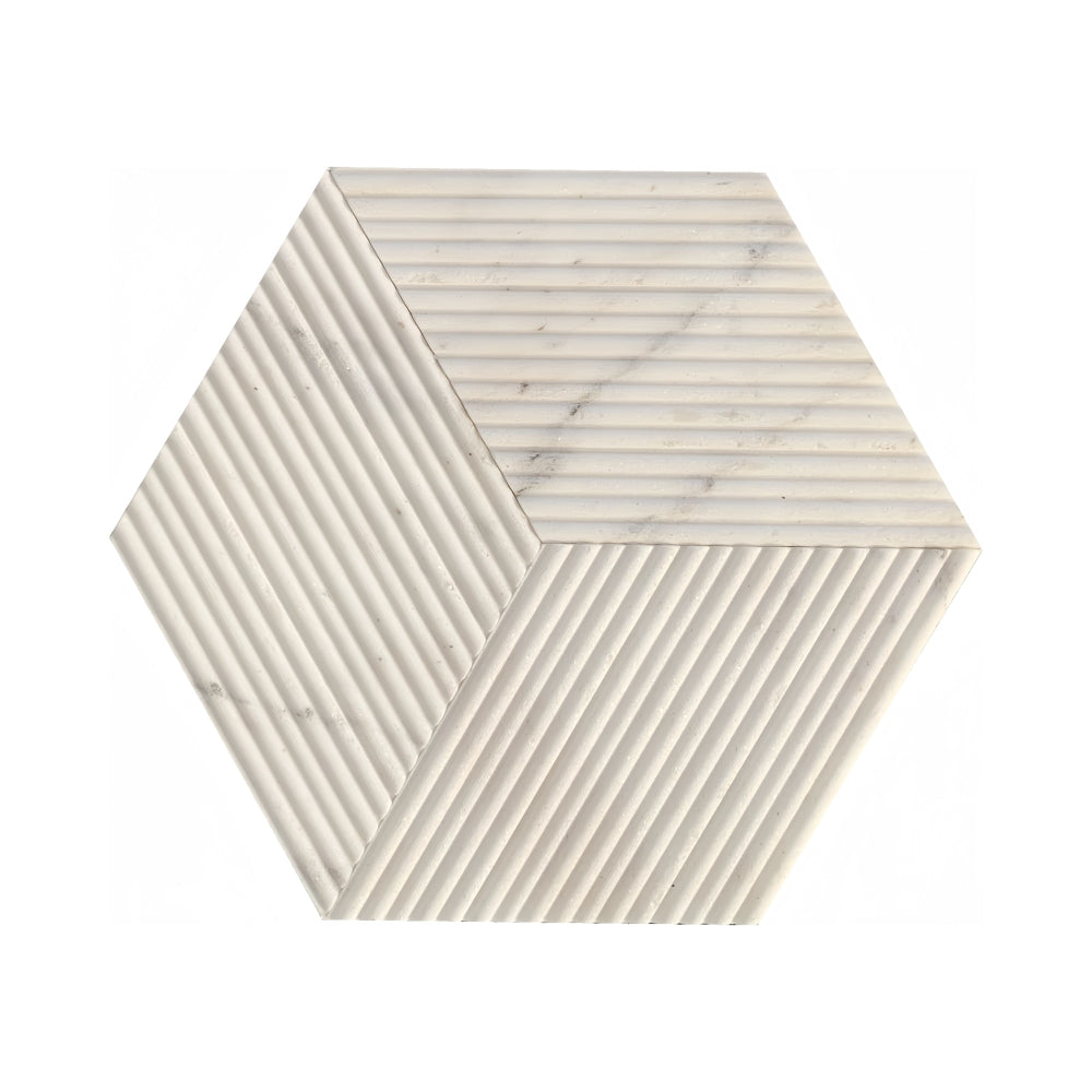 Hexagon Water-jet marble,White Gray Black 3 color, natural marble, for floor and wall,polished marble tile, natural stone, genuine marble, real marble, 1 box 12 pcs