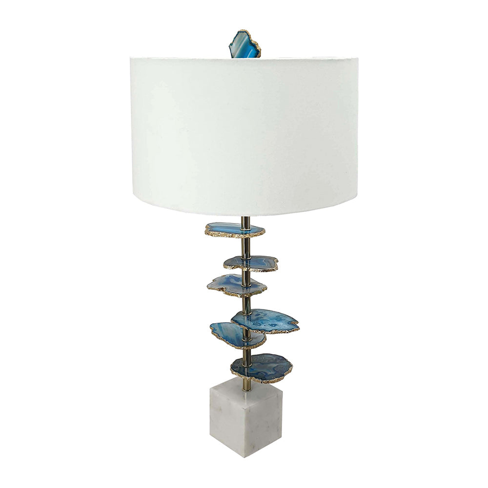 16x16x29.8" Gold and Black Table Lamp with Contemporary Disc Design