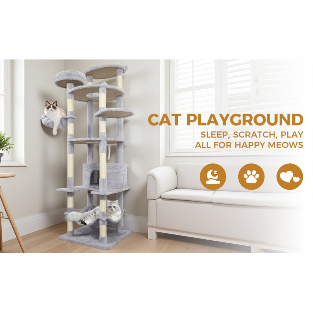 gray cat tree cy13
