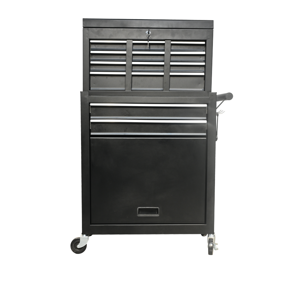 eight-drawer large capacity rolling toolbox, detachable cabinet storage toolbox with wheels and drawers, detachable toolbox with lock for workshop mechanical garage