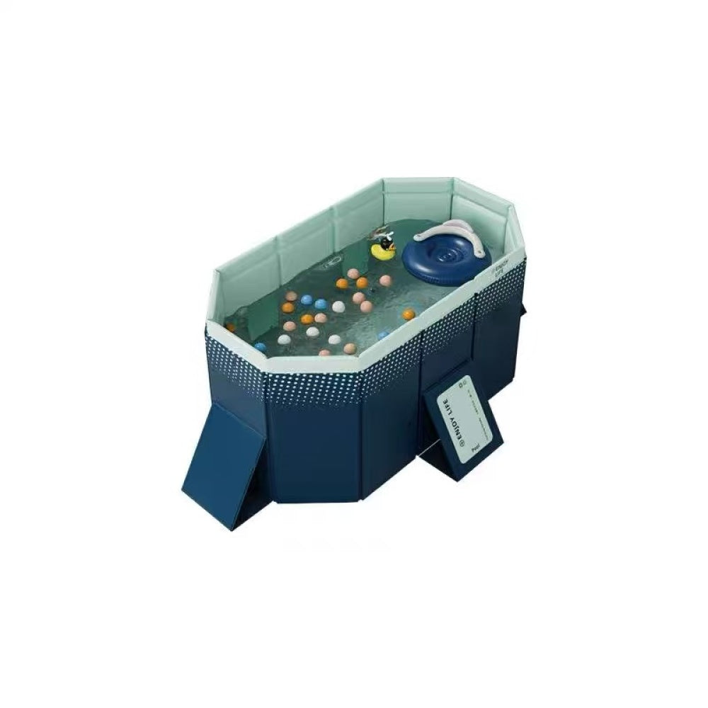 1.6m PVC folding pool (not inflatable) bathes and cools in summer, suitable for outdoor patio beach garden