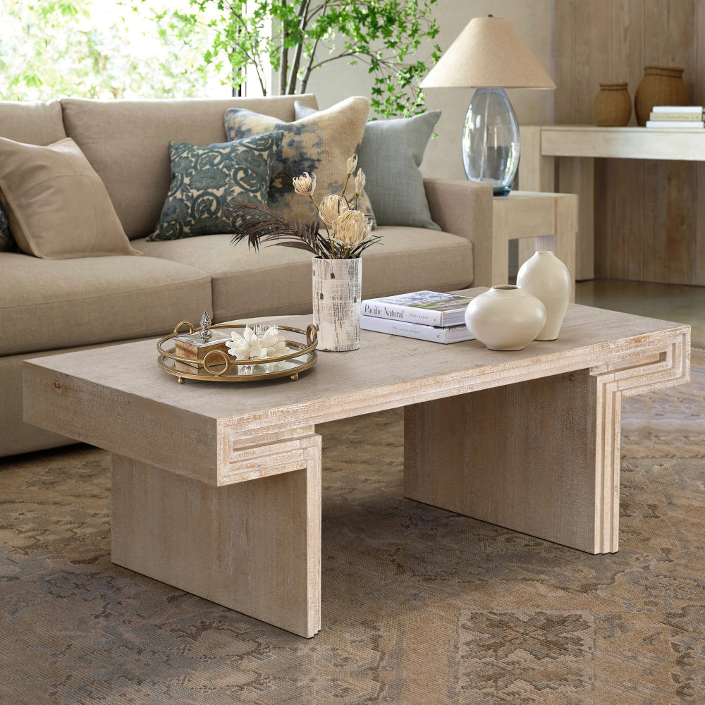 51'' Tapered Tabletop Coffee Table (NATURAL WOOD)